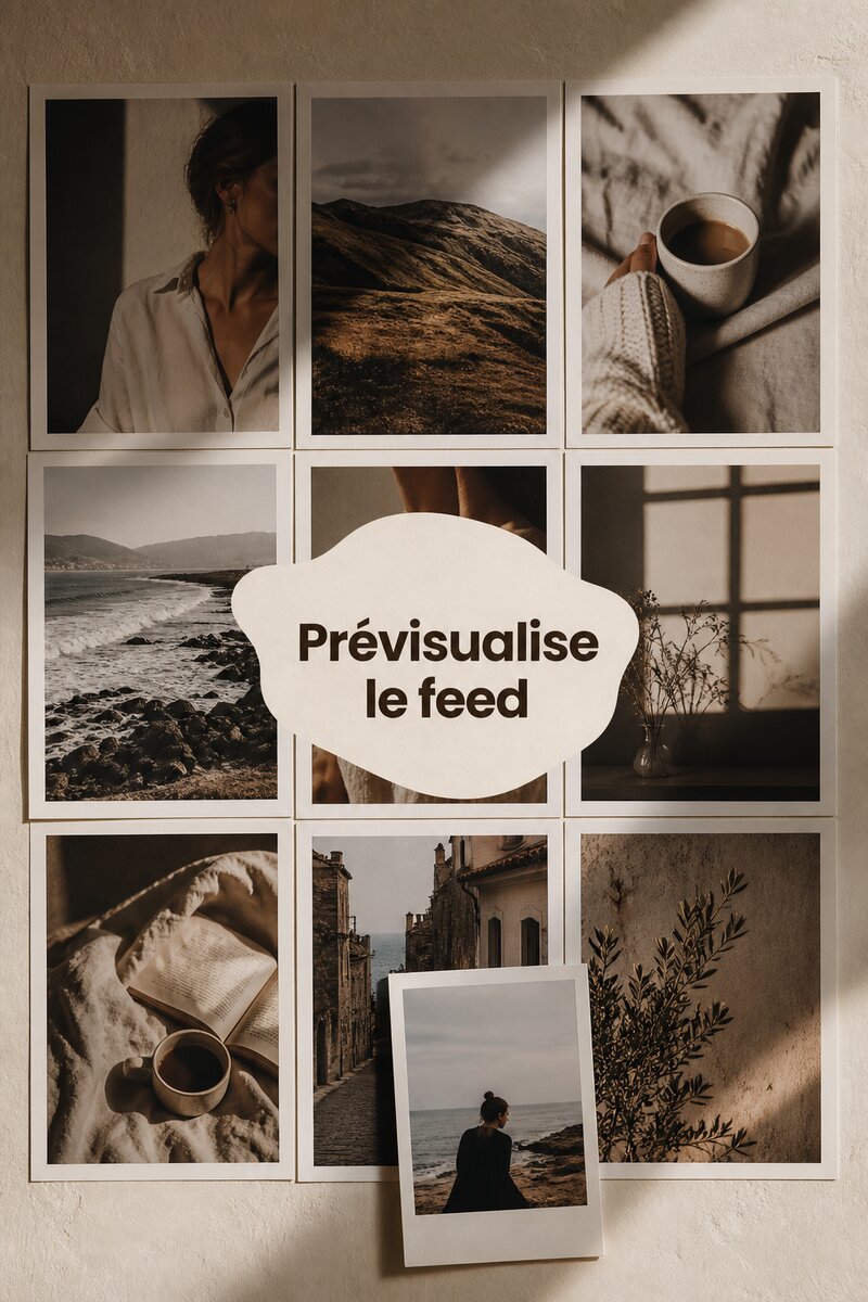 Instagram grid in Sociomator: the real order, not a Photoshop mock.